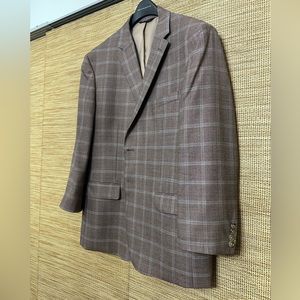 Jos. A Bank Brown Plaid Sportcoat Blazer 48R